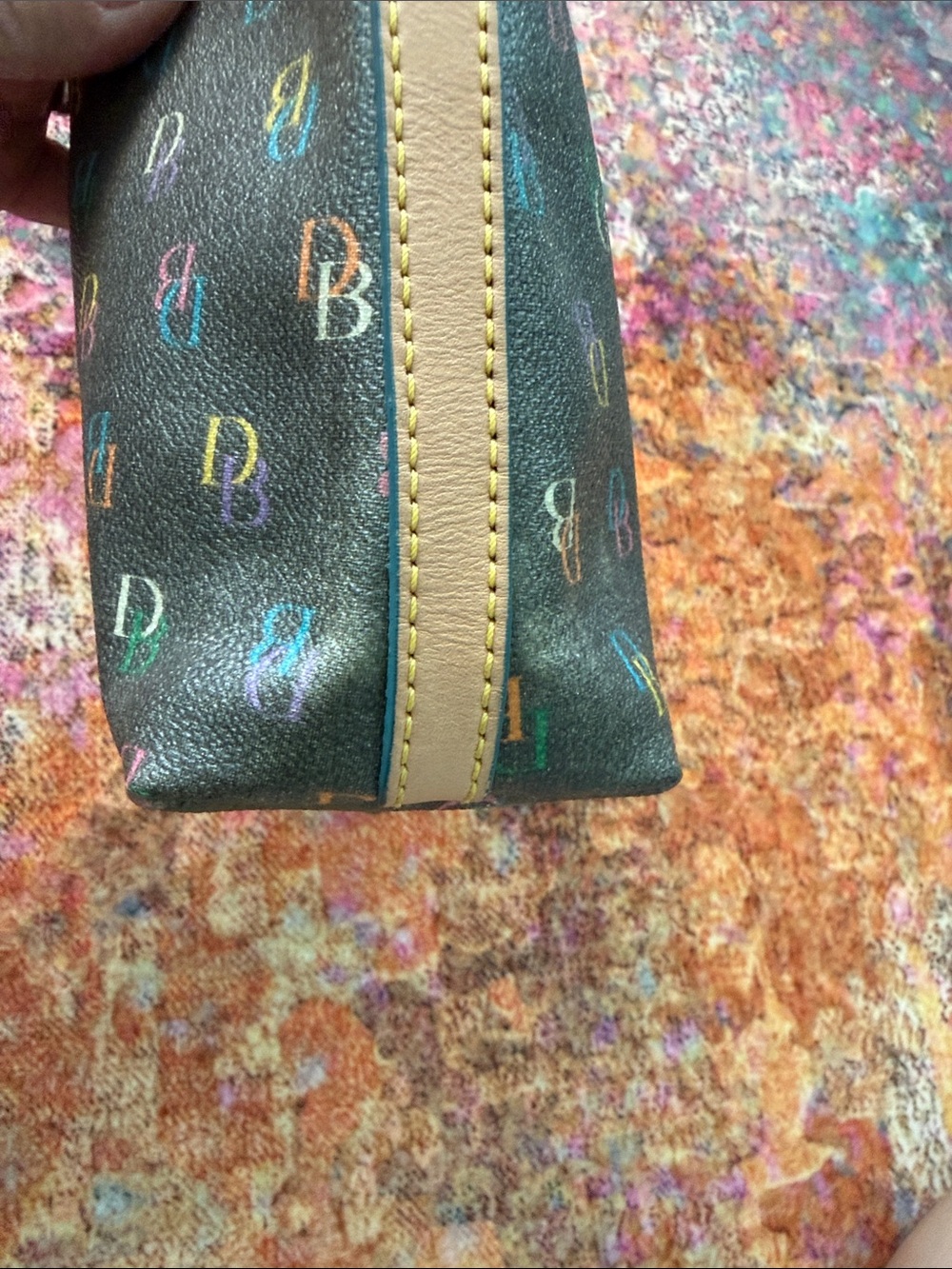 Dooney & Bourke Y2K Shoulder Bag with Multicolor Monogram - Picture 7 of 11